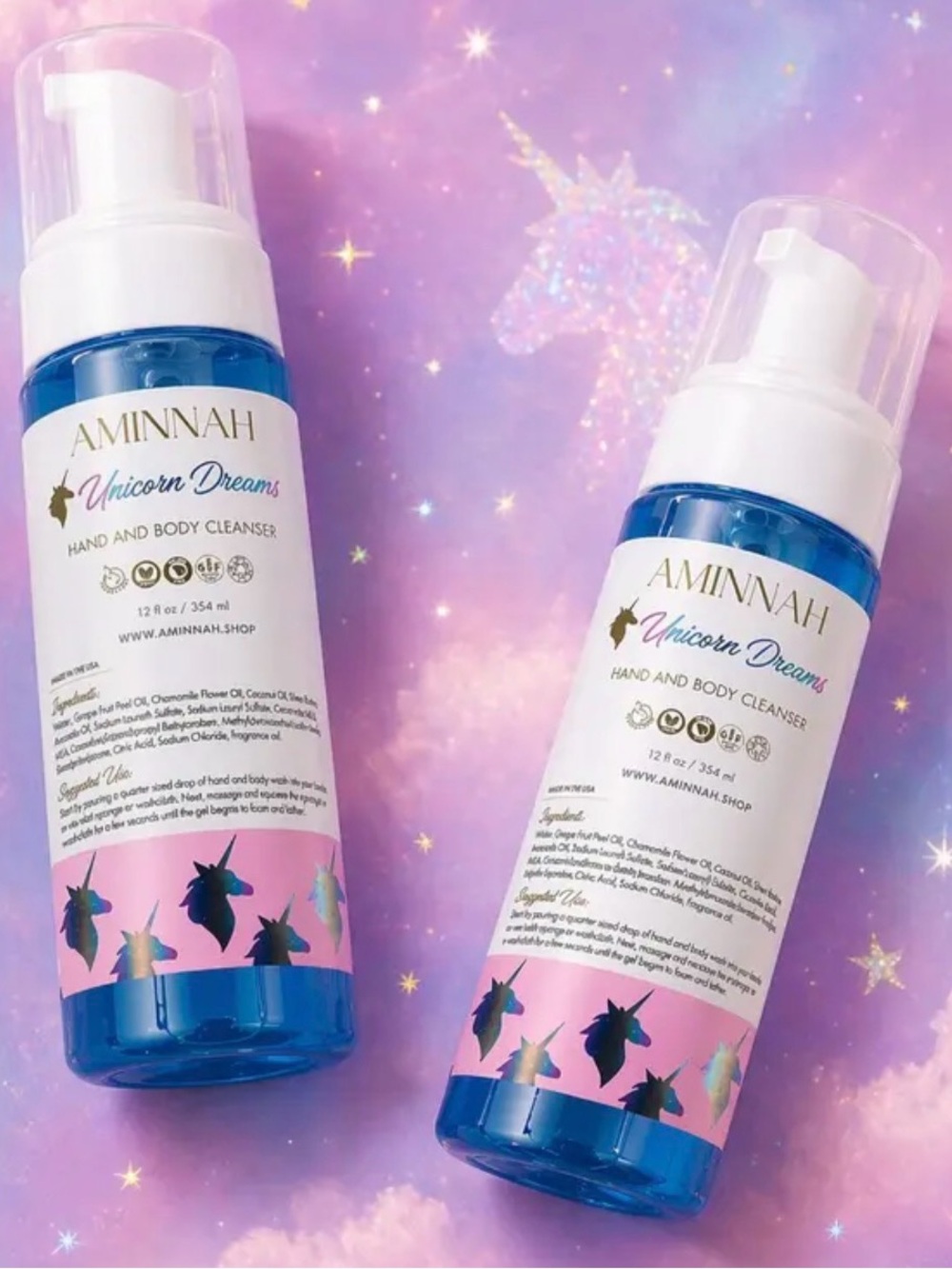 NEW! Aminnah Hand and Body Cleanser FULL SIZE - Choice of 12 different scents - Picture 1 of 11